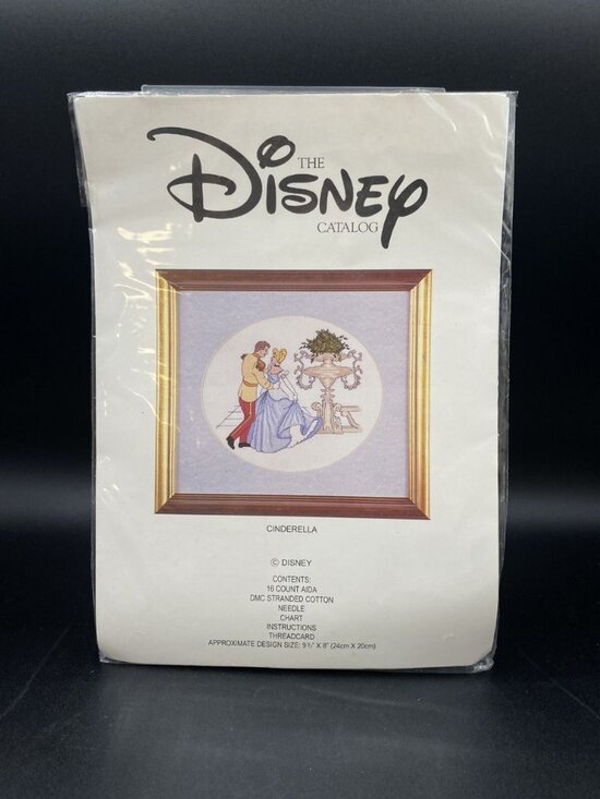 Disney Other - The Disney Catalog Cinderella Cross Stitch Kit 10" x 8" #12721 New Vintage